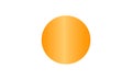 Orange circle centered white background. Simple geometric shape, primary color illustration