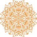 Orange circle. Success mandala. Coloring book for relaxation.