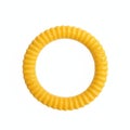 Orange Circular Wavy Ring with Smooth Glossy Texture Transparent Background Clipping Path Royalty Free Stock Photo