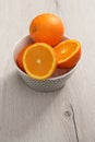 Orange Citrus Fruit and Wet Glass With Drops Of Water Royalty Free Stock Photo