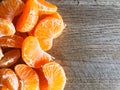 Orange clementine satsuma or mandarin segments Royalty Free Stock Photo