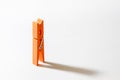 Orange clothes peg Royalty Free Stock Photo