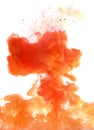 Orange cloud of ink