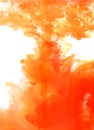 Orange cloud of ink