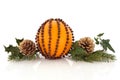 Orange and Clove Pomander Royalty Free Stock Photo