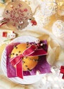 Orange and clove pomander christmas background Royalty Free Stock Photo