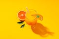 Orange cocktail, concept of fresh delicious summer citrus cocktail Royalty Free Stock Photo