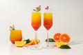 Orange cocktail, concept of fresh delicious summer citrus cocktail Royalty Free Stock Photo