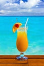 Orange cocktail on table Royalty Free Stock Photo