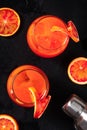 Orange cocktails, top shot Royalty Free Stock Photo