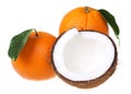 Orange with coconut Royalty Free Stock Photo