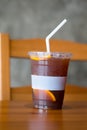 Orange and coffee cocktail with ice Royalty Free Stock Photo