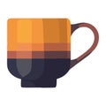 orange coffee cup utensil