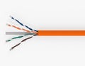 Cat6 Unscreened twistedpair LAN Data Ethernet Cable 3D Rendering Royalty Free Stock Photo