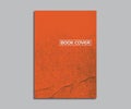 Orange color simple book cover print ready.