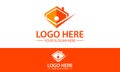 Orange Color House Home Real Estate Logo Design Royalty Free Stock Photo