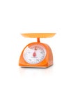 Orange color kitchen scale Royalty Free Stock Photo