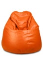 Orange colored bean bag