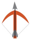 Orange crossbow, vector or color illustration
