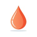 Orange colored drop illustration for blood concept, medical or abstract Royalty Free Stock Photo