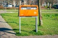 Orange Colored Mailbox