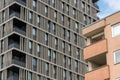 An orange colored multi-family house for a new building in Berlin, Germany Royalty Free Stock Photo