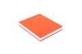 Orange colored Notebook 3d Rendering on white Royalty Free Stock Photo