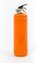 Orange Colored retro fire extinguisher isolated on white background Royalty Free Stock Photo