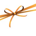 orange colored ribbon bow Royalty Free Stock Photo