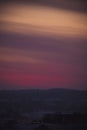 Orange colorful evening sky, Lithuania Royalty Free Stock Photo