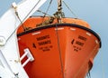 Orange coloured lifeboat