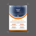 Orange company flyer template