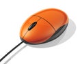 Orange computer mouse Royalty Free Stock Photo