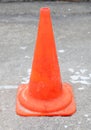 Orange cone signaling something