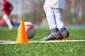 Orange cone for training football and child soccer
