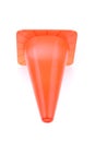 Orange cone used warning sign under construction work area Royalty Free Stock Photo