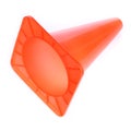 Orange cone used warning sign under construction work area Royalty Free Stock Photo