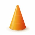 Pixel Perfect Orange Cone Graphic With Realistic Forms