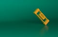 Orange Construction bubble level icon isolated on green background. Waterpas, measuring instrument, measuring equipment Royalty Free Stock Photo