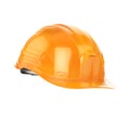 Orange construction helmet.