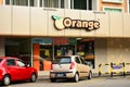 Orange Convenience Store Facade in Malaysia