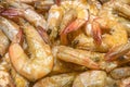 The orange cooked shrimps seafood close-up Royalty Free Stock Photo