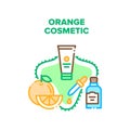 Orange Cosmetic Vector Concept Color Illustration Royalty Free Stock Photo