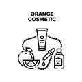 Orange Cosmetic Vector Black Illustration