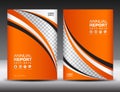 Orange Cover template, cover annual report, cover design