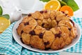 Orange and cranberry monkey bread Royalty Free Stock Photo