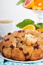 Orange and cranberry monkey bread Royalty Free Stock Photo