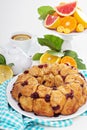 Orange cranberry monkey pull-apart bread Royalty Free Stock Photo