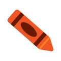 Orange crayon icon. Vector Royalty Free Stock Photo