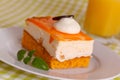 Orange cream cake with cream